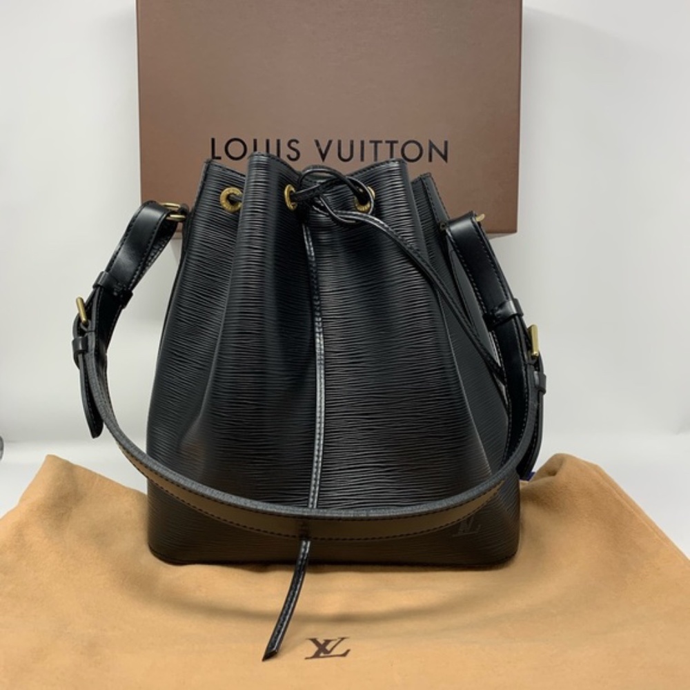 Louis Vuitton Petit Noe Noir black Epi shoulder bag